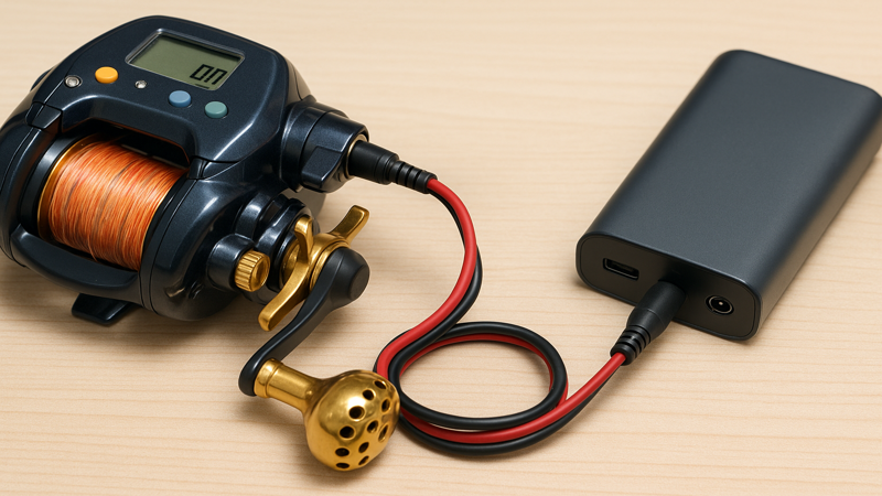 2.電動リール用バッテリーの代用品としてのモバイルバッテリー